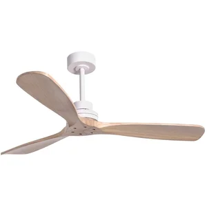 SULION Ventilateur De Plafond Moteur Dc 132cm Blanc Bois Ip44 pas cher