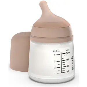 Suavinex Biberon anti-colique Zerø.Zerø Allaitement Medium - Amande pas cher