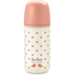 Suavinex Biberon Verre Tétine Symétrique SX Pro Birdies Rose - 240 ml