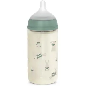 Biberon en verre Wonderland avec tétine SX Pro débit M Lapin Vert