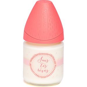 Suavinex Biberon en Verre Meaningful Life Rose 120ml pas cher