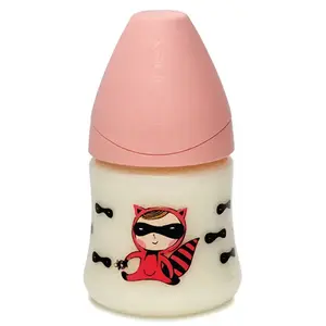 Suavinex Biberon Silicone Physiologique Héros Rose 150ml