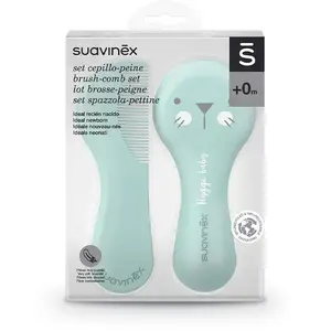 Comparateur de prix : Set brosse + peigne bleu - suavinex