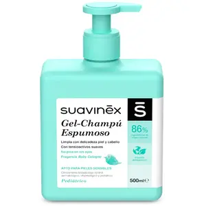 Suavinex Gel-Shampoing Moussant 400 ml - Nettoyant Doux Corps et Cheveux TU