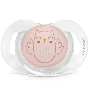 Suavinex Bonhomia Sucette Silicone Plate 0-6M Rose | 1 pièce