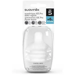 Suavinex Lot De 2 Tétines Symétriques Sx Pro Débit L 6m+ - Suavinex pas cher