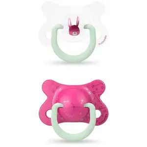 Suavinex Sucette Anatomique +2m Night & Day Rose Lot de 2 pas cher