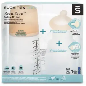 Comparateur de prix : Suavinex Biberon Pack Zerø Zerø Débit Moyen 270ml