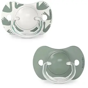 Comparateur de prix : Lot de 2 sucettes symetriques walk in the park VERT Suavinex