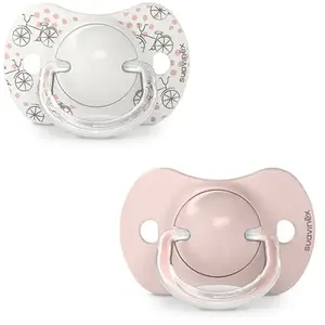 Suavinex Lot de 2 sucettes symétriques SX PRO 0-6mois Walk In The park roseVendu paronebioshop