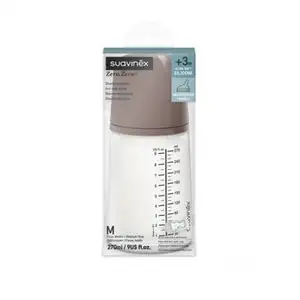 Comparateur de prix : Suavinex Biberon Anticolique T Silicone +3M 270ml TM Caramel 1ut