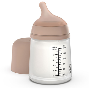 Comparateur de prix : Suavinex Biberon Anticolique T Sil Adap +0M 180ml Light Sand 1ut