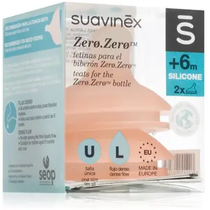 Comparateur de prix : Suavinex Zero Zero Bottle Teat tétine de biberon L Dense Flow 6 m+ 2 pcs