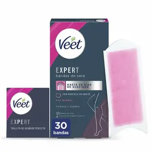 Veet Body Expert bandes de cire peau normale 30 u pas cher