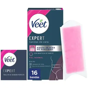 Veet Expert Bikini bandes de cire à épiler pour peaux normales 16 unités