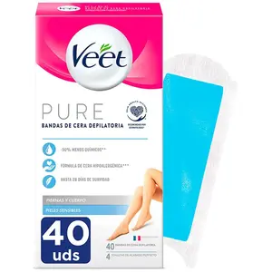Veet Easy Gelwax Body Bands Depilatory Wax Skin Sensitive X40, pas cher