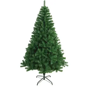 SOLAGUA NAVIDAD Sapin de Noël Artificiel Extra Rempli de Feuilles de Guirlandes, Arbres 150-300cm avec Support Métallique. (Vert, 210cm 958Tips)