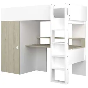 Lit mezzanine 90x190 cm COMBO pas cher