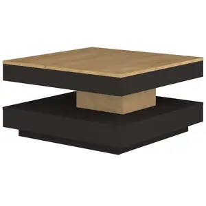 Trasman Table basse pivotante TURNY coloris chene/gris pas cher