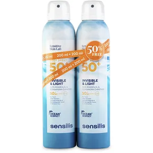 Spray Sun Protector Sensilis Invisible et Light SPF 50+ 200 ml x 2  pas cher