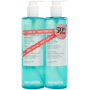 Comparateur de prix : Sensilis Gel Nettoyant Purifiant Essential 400ml 2 Unités
