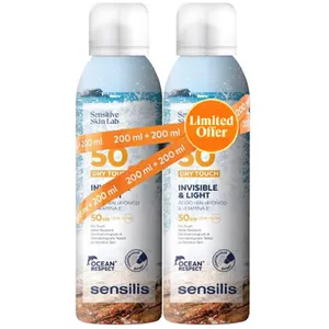 Sensilis Body Spray Dry Touch SPF50 2x200ml pas cher