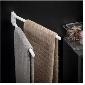 Porte-Serviette pivotant double blanc Bwc Cosmic pas cher