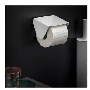 Porte-rouleau avec couvercle blanc Bwc Cosmic pas cher