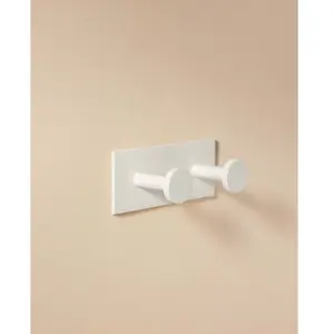 Cosmic Double Hook made of Durable Metal with Matt White FinishVendu paramazon