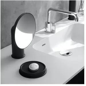 Cosmic Magnifying Mirror Stainless Steel made with Black Finish pas cher