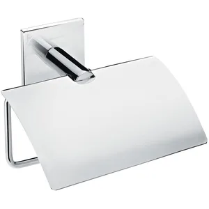 Porte-rouleau avec couvercle chrome Duo Square Cosmic pas cher