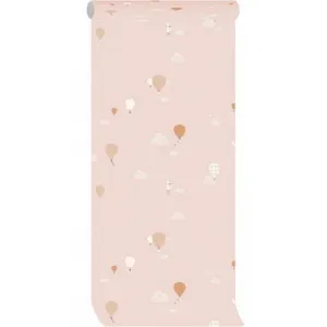 Mimi'lou Papier peint intissé Montgolfière rose (10 m) pas cher