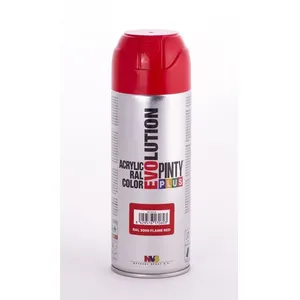 Peinture spray acrylic brillant 400ml rouge feu ral 3000 - pinty plus
