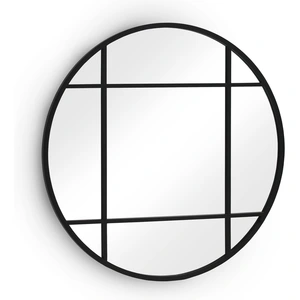 GEESE HOME Miroir rond diamètre 120 avec structure métallique noire