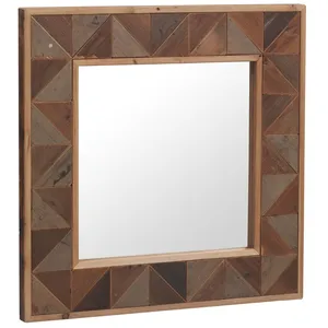 Hanging mirror Alexandra House Living Natural 77 x 77 x 4 cm