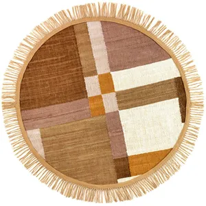 Carpet Alexandra House Living Brown 180 x 180 x 1 cm Circular  pas cher