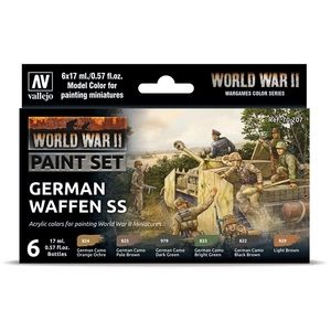Peinture SET DE COULEURS ALLEMANDES WAFFEN SS 70207  - Vallejo Peinture à maquette acrylique  - 85966 