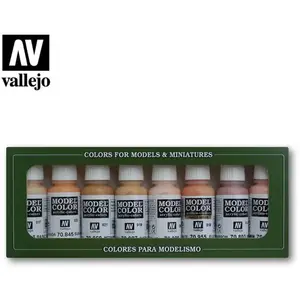 Vallejo Model Color Set - Face-Skin Colours (x8) - (VAL70124) pas cher