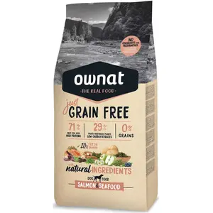 Ownat Croquettes Just sans Céréales Salmon/Seafood - 14 kg pas cher