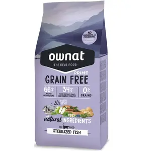 Croquettes Chat - Ownat Grain Free Prime Adulte Stérilisé Poisson 3kg pas cher