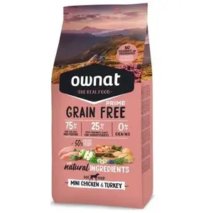 Croquettes Chien - Ownat Grain Free Prime Adulte Mini sans céréales Di... pas cher