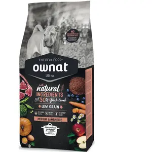 Croquettes Chien - Ownat Ultra Medium Adult Dog Agneau et Riz 3 kg pas cher