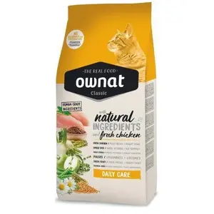 Croquettes Chat Adulte - Ownat Classic Daily Care - 15 kg pas cher