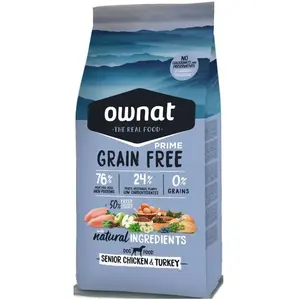 Croquettes Chien - Ownat Grain free prime Sénior Poulet et dinde - 12 ... pas cher
