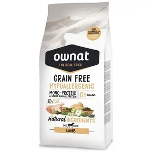 Croquettes Chien - Ownat Grain free Hypoallergenic Agneau - 12 kg