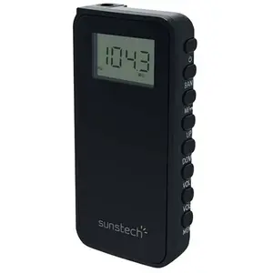 Comparateur de prix : Radio portable numérique Sunstech RPD23BK - Noir - AM/FM - Casque 3,5 mm - Batterie AAA