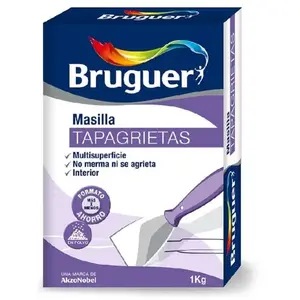 Mastic recouvre fissures - Bruguer - 1 kg - Poudre - Intérieur - Blanc pas cher