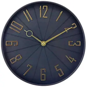 THINIA HOME Horloge murale vintage noir/doré Ø27,3 cm