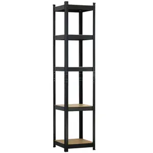7house - Bibliothèque modulaire avec 5 étagères réglables 180x40x40cm 175Kg pas cher