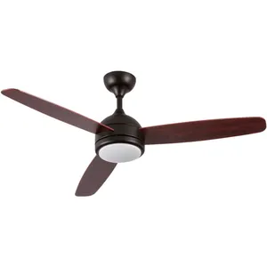 ORION91 Ventilateur de plafond avec lumière 3 pales 56W 56W 6 vitesses Vermont Dark Wood 7H DAYRON pas cher